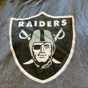 Raiders sports team tank top split and tied in back